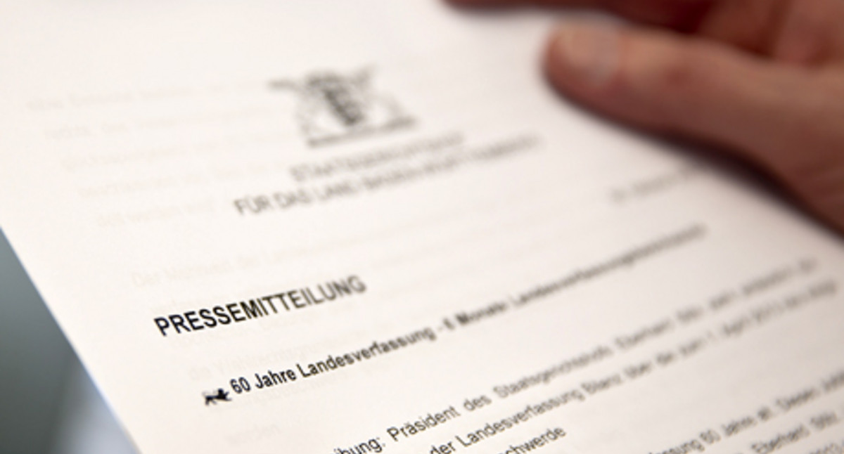 Ausschnitt einer Pressemitteilung des Staatsgerichtshofs für das Land Baden-Württemberg